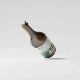 Large Red Wine or Champagne Bottle 05